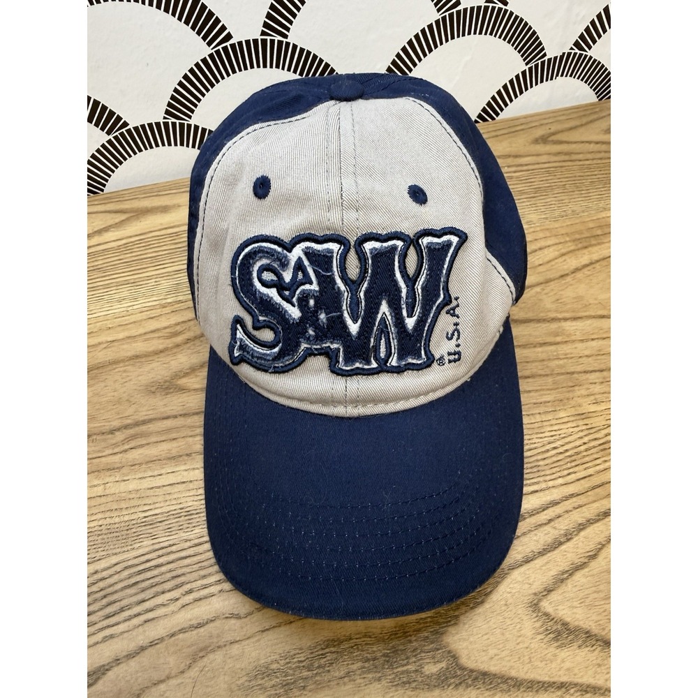 Smith & Wesson Trucker Style Hat Adjustable S&W Logo Blue /Gray Adjustable